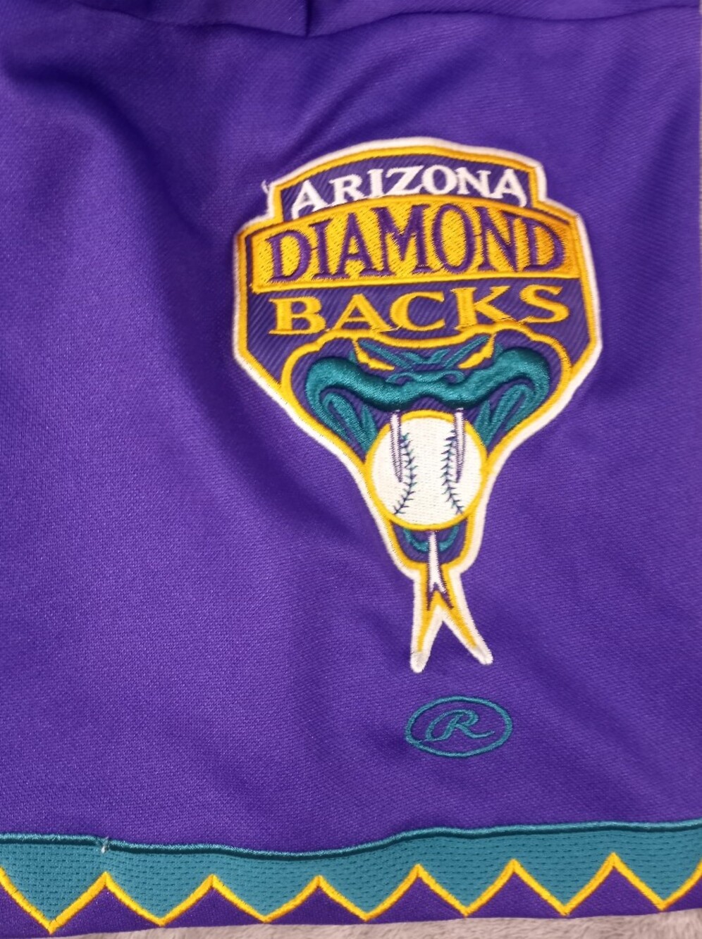 Majestic Arizona Diamondbacks Men's Vintage 2001 Words Series Baseball Jersey - Picture 4 of 12